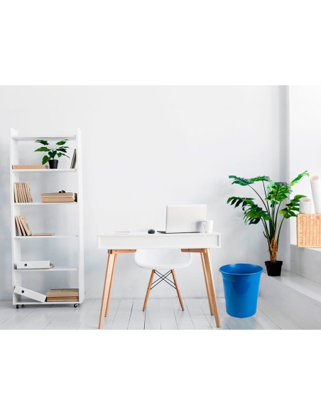 Papelera plastico q connect azul opaco 13 litros 275x285 mm
