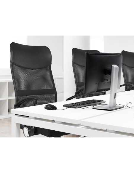 Silla de direccion q connect base metal respaldo alto regulable en altura 1110100mm alto piel y malla Silla de direccion q connect base metal respaldo alto regulable en altura 1110100mm alto piel y malla