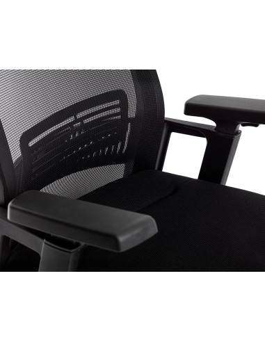 Silla de direccion q connect ergonomica base metal respaldo alto con reposacabeza ajustable