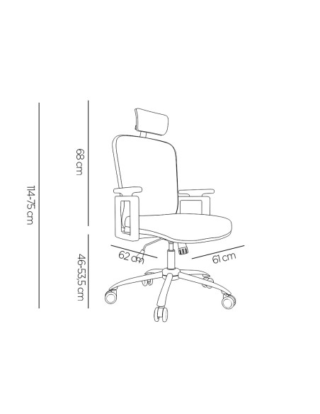 Silla de direccion q connect ergonomica base metal respaldo alto con reposacabeza ajustable Silla de direccion q connect ergonomica base metal respaldo alto con reposacabeza ajustable