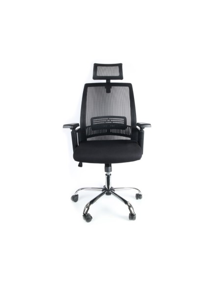 Silla de direccion q connect ergonomica base metal respaldo alto con reposacabeza ajustable Silla de direccion q connect ergonomica base metal respaldo alto con reposacabeza ajustable