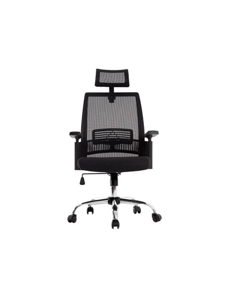 Silla de direccion q connect ergonomica base metal respaldo alto con reposacabeza ajustable Silla de direccion q connect ergonomica base metal respaldo alto con reposacabeza ajustable
