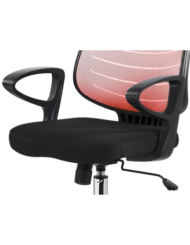 Silla giratoria q connect base metal regulable en altura 92080mm alto 600mm ancho 580mm profundidad rojo