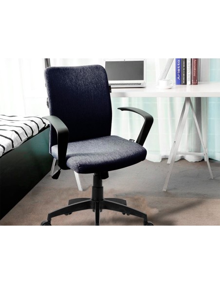 Silla giratoria q connect base nylon regulable en altura 895110mm alto 580mm ancho 550mm profundidad negro Silla giratoria q connect base nylon regulable en altura 895110mm alto 580mm ancho 550mm profundidad negro