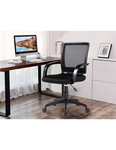 Silla giratoria q connect respaldo medio regulable en altura 900100x560x570 mm color negro