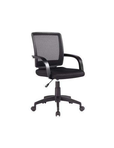 Silla giratoria q connect respaldo medio regulable en altura 900100x560x570 mm color negro