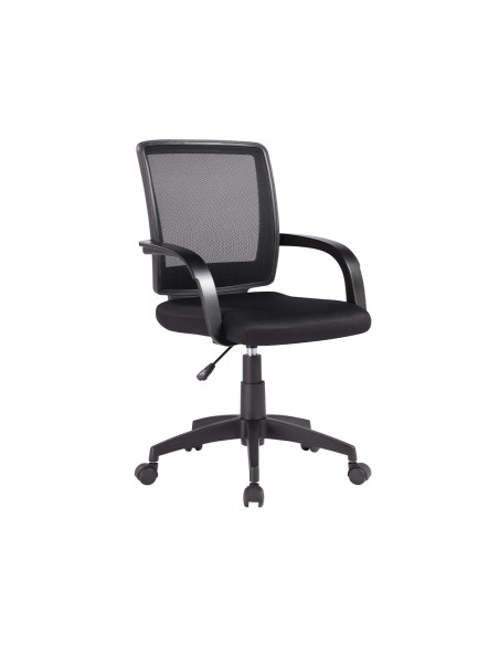 Silla giratoria q connect respaldo medio regulable en altura 900100x560x570 mm color negro Silla giratoria q connect respaldo medio regulable en altura 900100x560x570 mm color negro