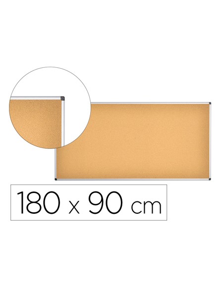 Pizarra corcho q connect 180x90 cm marco aluminio