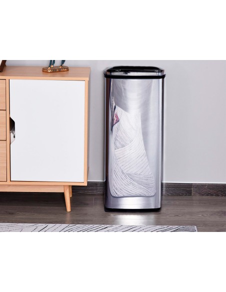 Papelera metalica q connect con sensor automatico capacidad 80 litros 820x270x400 mm