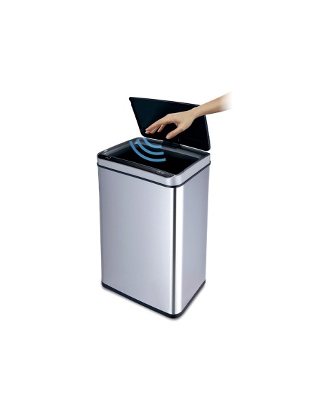 Papelera metalica q connect con sensor automatico capacidad 80 litros 820x270x400 mm