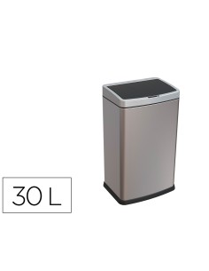 Papelera metalica q connect con sensor automatico capacidad 30 litros 500x240x330 mm