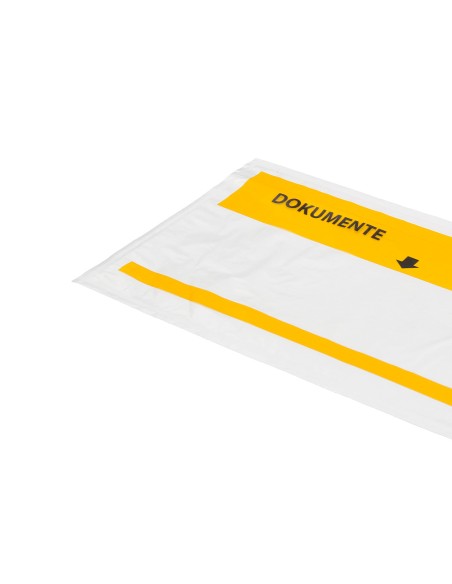 Sobre autoadhesivo q connect portadocumentos multilingue 225x122 mm ventana totalmente transparente paquete de 1000