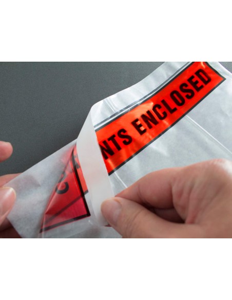 Sobre autoadhesivo q connect portadocumentos multilingue 125x110 mm sin ventana paquete de 100 unidades