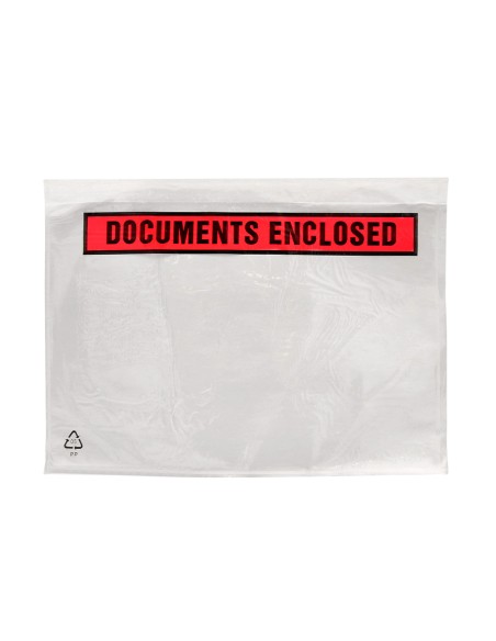 Sobre autoadhesivo q connect portadocumentos multilingue 125x110 mm sin ventana paquete de 100 unidades