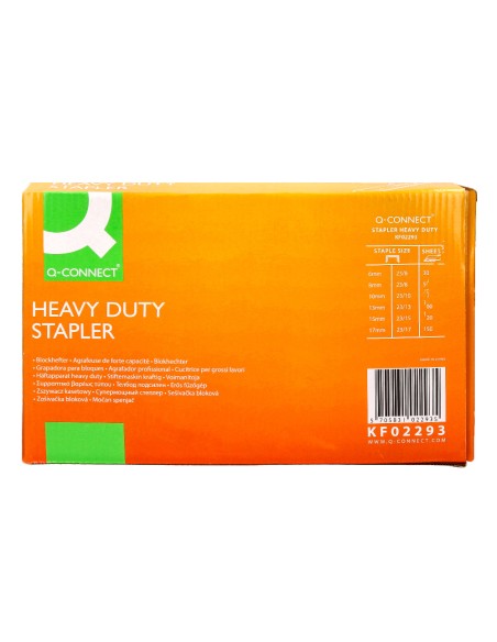 Grapadora q connect kf02293 metalica capacidad 150 hojas color negro