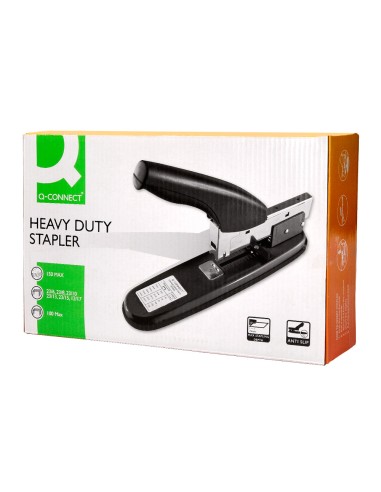 Grapadora q connect kf02293 metalica capacidad 150 hojas color negro