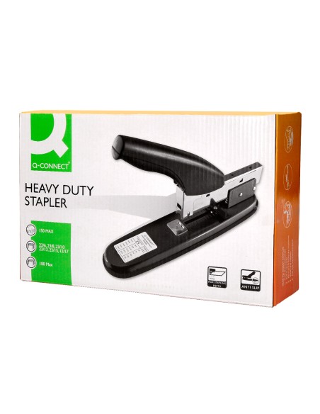 Grapadora q connect kf02293 metalica capacidad 150 hojas color negro