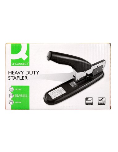 Grapadora q connect kf02293 metalica capacidad 150 hojas color negro