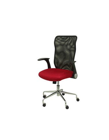 Silla de direccion pyc respaldo alto regulable en altura rojo alto 101070 mm ancho 610 mm prof 550 mm