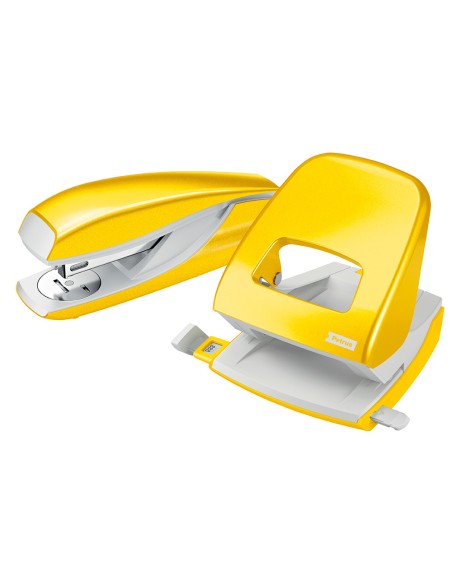 Grapadora petrus 635 wow amarilla metalizada capacidad 30 hojas