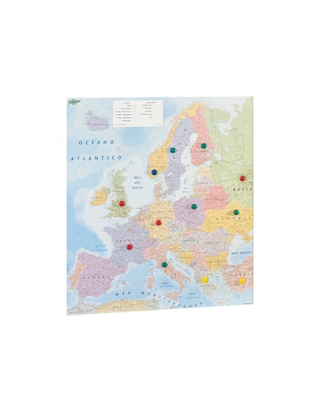 Mapa mural faibo europa plastificado enrollado 110x98 cm