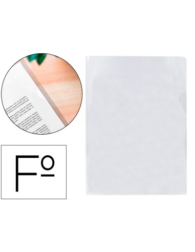 Carpeta dossier unero plastico q connect folio 120 micras transparente