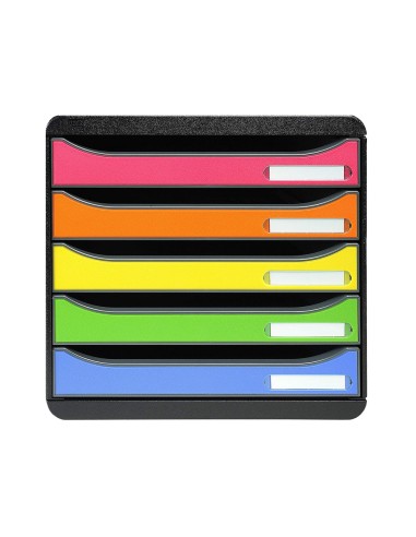 Fichero cajones sobremesa exacompta big box plus classic iderama arlequin 5 cajones multicolores