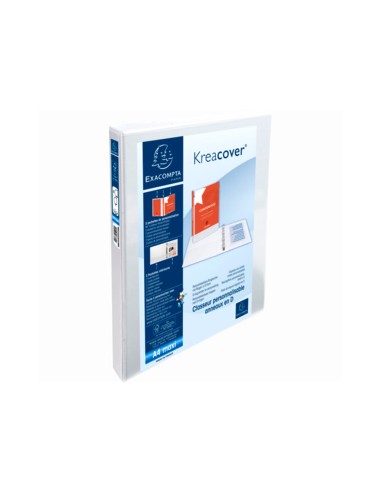 Carpeta exacompta canguro 4 anillas 16 mm din a4 carton forrado polipropileno personalizable 3 bolsillos