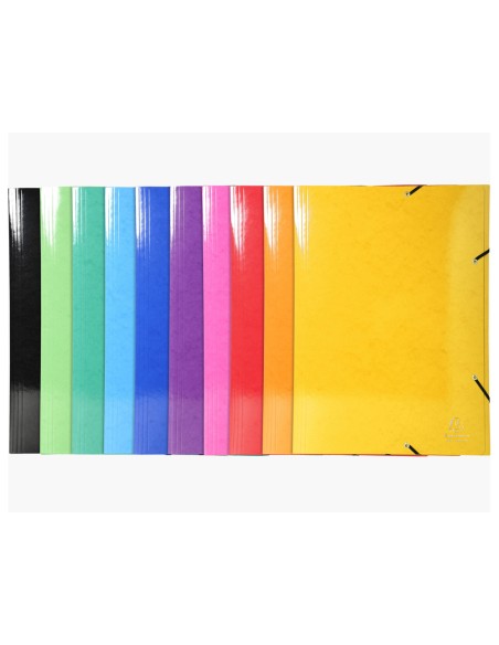 Carpeta exacompta iderama gomas carton 600 gr tres solapas din a3 colores surtidos