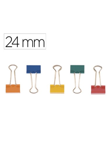 Pinza metalica q connect reversible n2 24 mm caja de 10 unidades colores surtidos