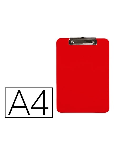 Portanotas q connect plastico din a4 rojo 25mm