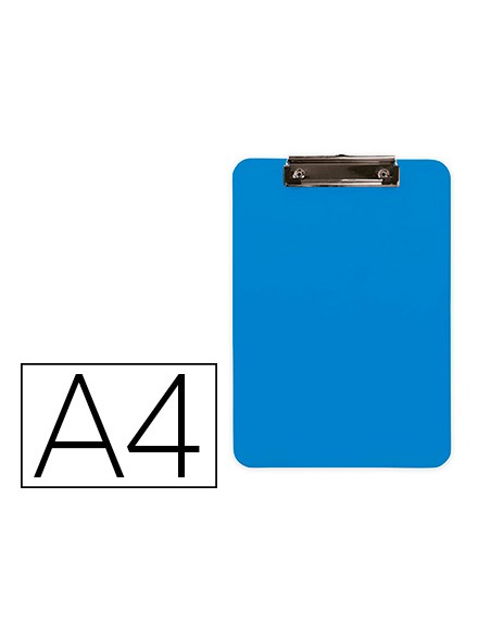 Portanotas q connect plastico din a4 celeste 25mm