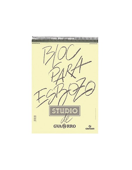 Bloc dibujo esbozo canson din a4 microperforado 21x297 cm 100 hojas grano fino 90 gr m2