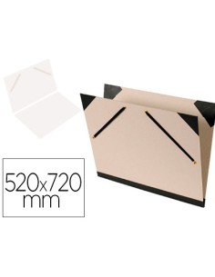 Carpeta dibujo canson brut 52x72 cm con gomas color gris