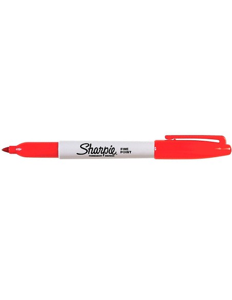 Rotulador sharpie permanente punta fina rojo