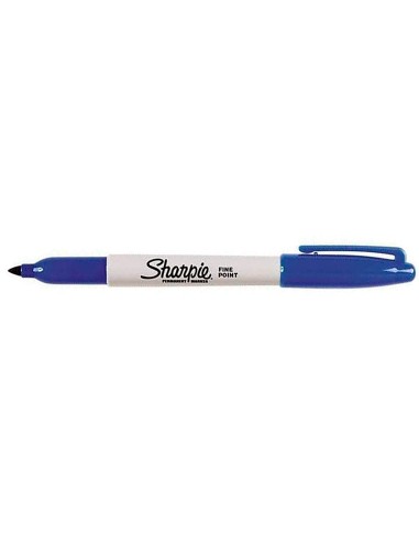 Rotulador sharpie permanente punta fina azul