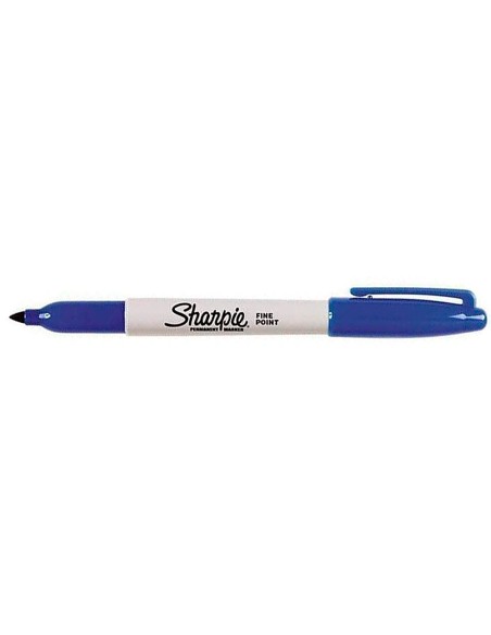 Rotulador sharpie permanente punta fina azul
