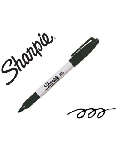 Rotulador sharpie permanente punta fina negro