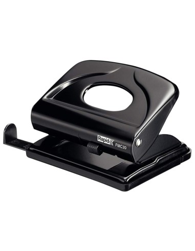Taladrador rapid fmc20 metalico color negro capacidad 20 hojas