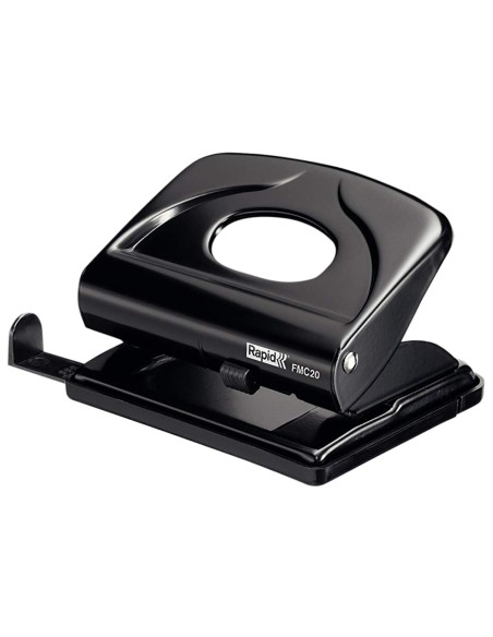 Taladrador rapid fmc20 metalico color negro capacidad 20 hojas Taladrador rapid fmc20 metalico color negro capacidad 20 hojas