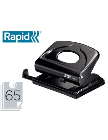 Taladrador rapid fmc20 metalico color negro capacidad 20 hojas