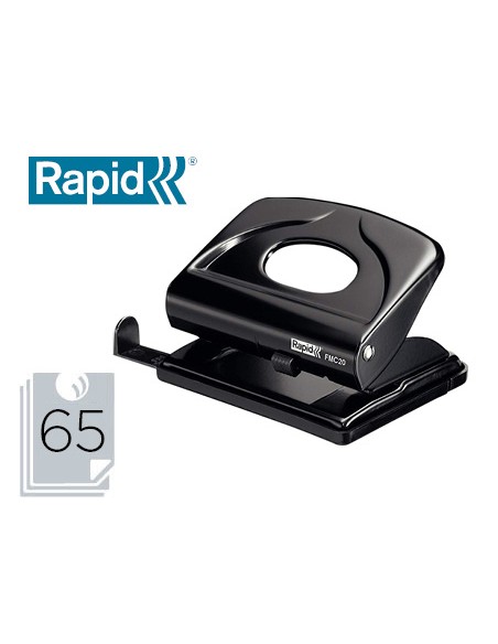 Taladrador rapid fmc20 metalico color negro capacidad 20 hojas Taladrador rapid fmc20 metalico color negro capacidad 20 hojas