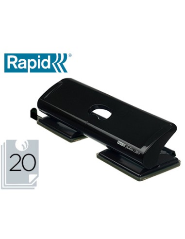 Taladrador rapid fashion fc20 4 metalico color negro 4 taladros capacidad 20 hojas