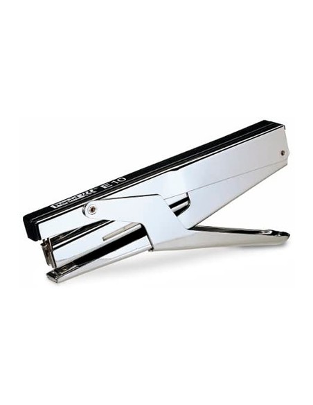 Grapadora tenaza rapid e10 cromado negro capacidad 15 hojas usa grapas n 10