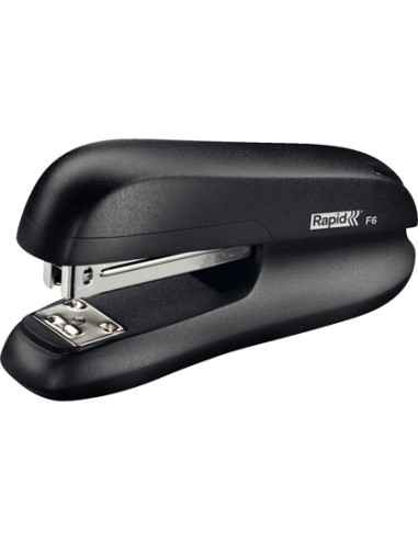 Grapadora rapid f6 plastico abs color negro capacidad 20 hojas usa grapas 24 6 y 26 6