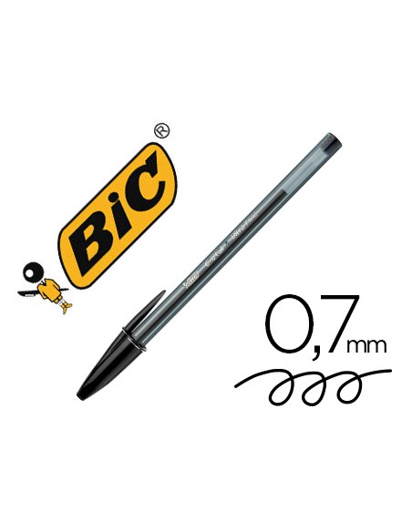Boligrafo bic cristal ultrafine punta forma aguja 07 mm negro