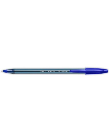 Boligrafo bic cristal ultrafine punta forma aguja 07 mm azul