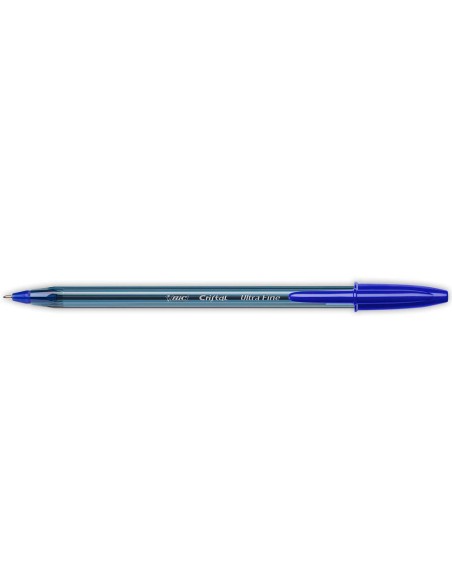 Boligrafo bic cristal ultrafine punta forma aguja 07 mm azul