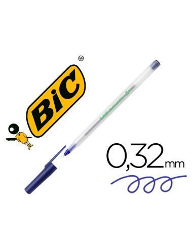 Boligrafo bic ecolutions round stic azul