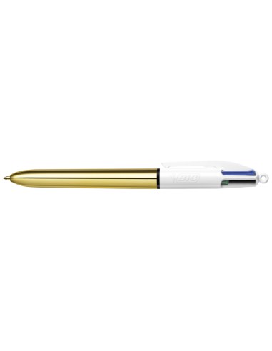 Boligrafo bic cuatro colores shine oro punta de 1 mm
